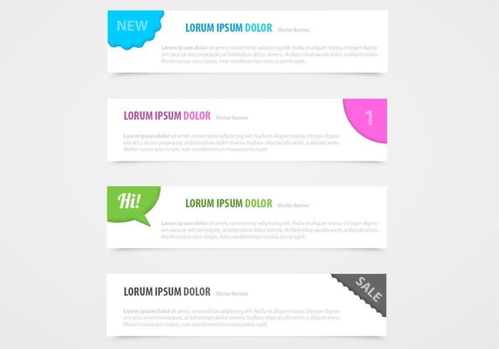 Corner Banner Vector Set 700x490 Corner Banner Vector Set