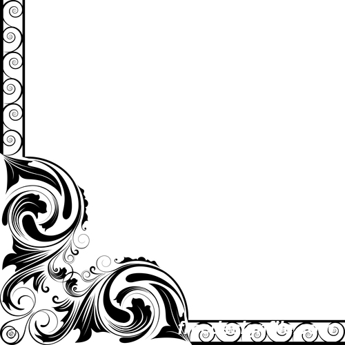 Corner Ornament With Border Vector Free Download 500x500 Corner Ornament With Border Vector Free Download