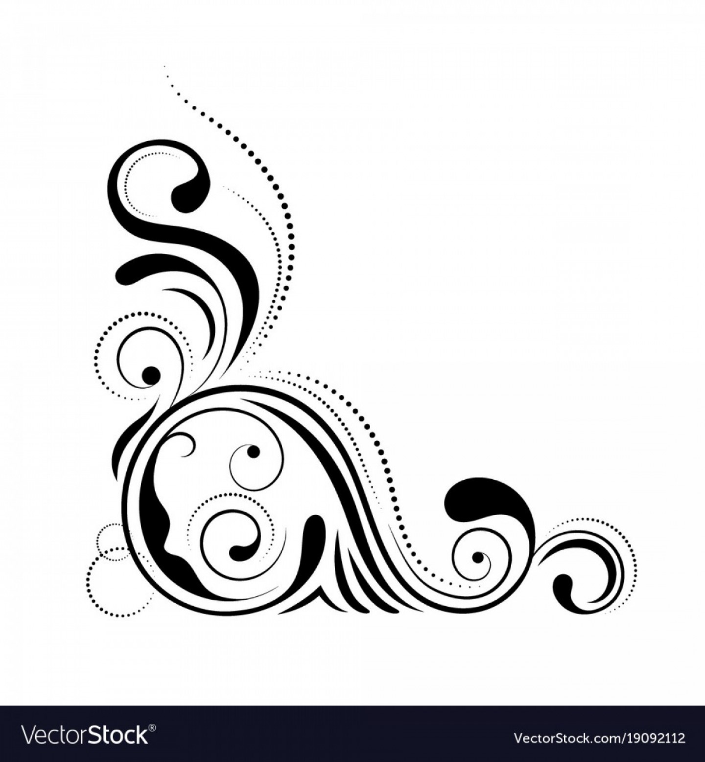 Floral Corner Design Swirl Ornament Isolated On Vector Cqrecords 1440x1555 Floral Corner Design Swirl Ornament Isolated On Vector Cqrecords
