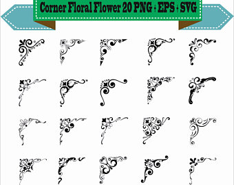 340x270 Frame Corner Vector Etsy