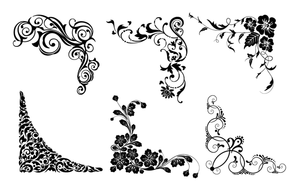 600x383 Roundup Of Free Vintage Ornament Floral Vectors
