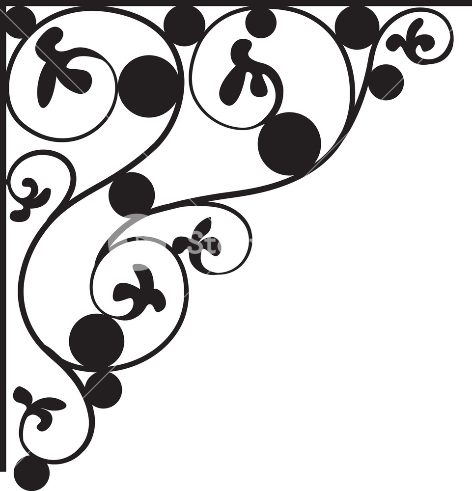 Floral Corner Vector Element Royalty Free Stock Image 961x1000 Floral Corner Vector Element Royalty Free Stock Image