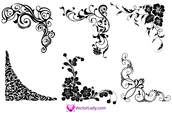Vector Floral Corners Free Vectors Embroidery Flowers Pattern 600x400 Vector Floral Corners Free Vectors Embroidery Flowers Pattern