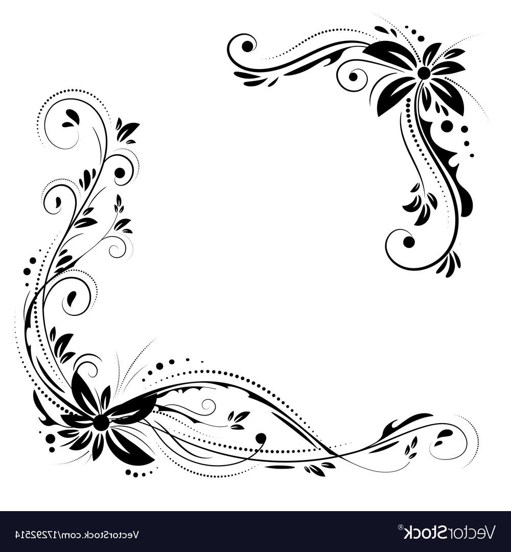 Corner Floral Vector at Vectorified.com | Collection of Corner Floral ...