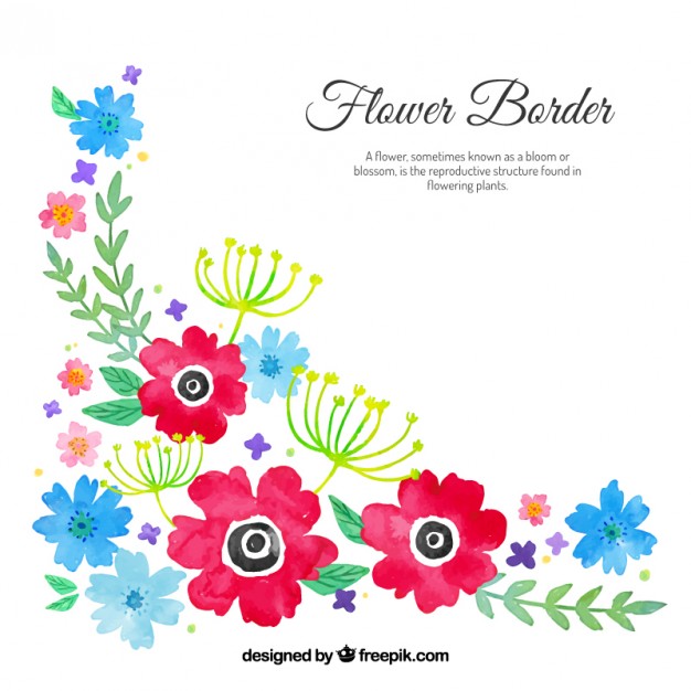 Watercolour Floral Corner Vector Free Download 626x626 Watercolour Floral Corner Vector Free Download