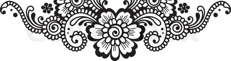 White Flower Corner, Lace Ornament Stock Vector Colourbox 800x214 White Flower Corner, Lace Ornament Stock Vector Colourbox