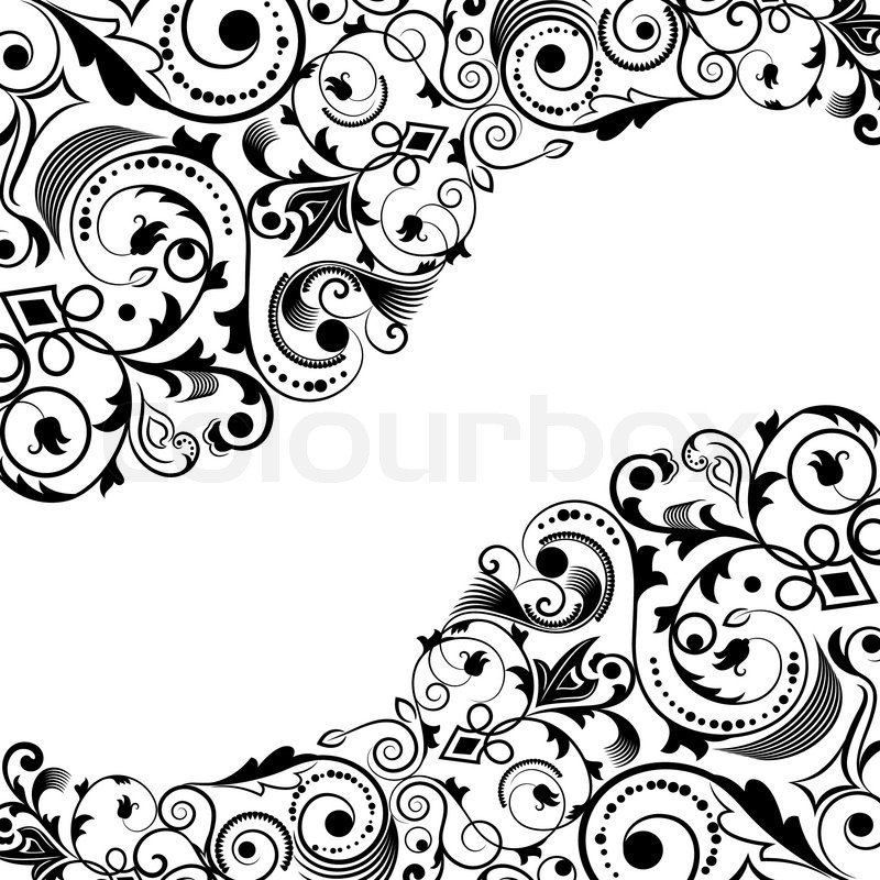 Black And White Floral Corner Vector Stock Vector Colourbox 800x800 Black And White Floral Corner Vector Stock Vector Colourbox