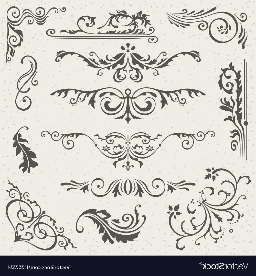 1000x1080 Hd Flourish Border Corner And Frame Elements Vector Design
