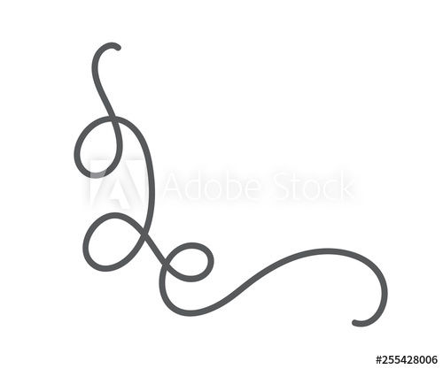 500x417 Monoline Calligraphy Scandinavian Folk Flourish Vector Corner