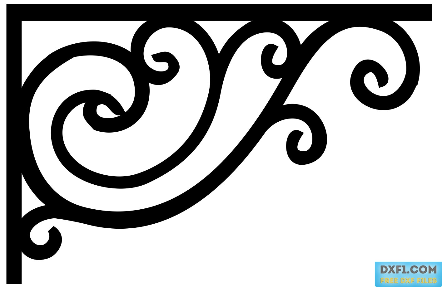 1415x920 Corner Vector Dxf Cnc