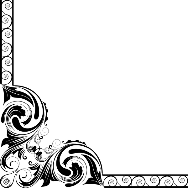 600x600 Corner Ornaments Vector Illustration Material Free Download