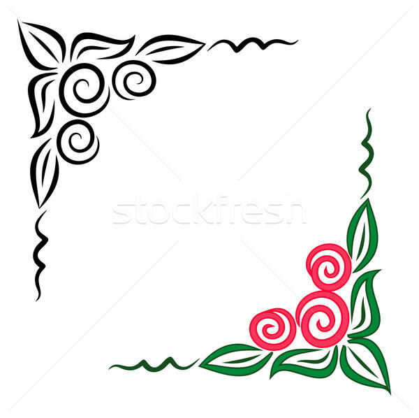 600x598 Floral Corner Ornament Vector Illustration Mr Vector