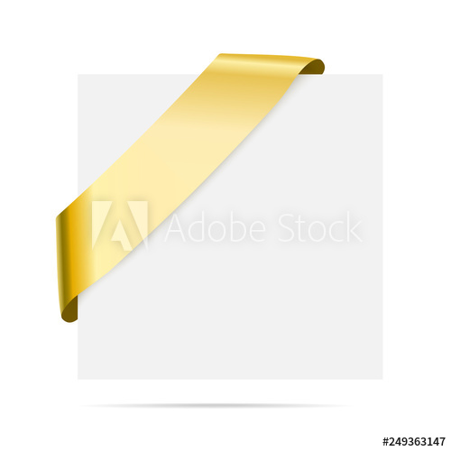500x500 Golden Corner Ribbon