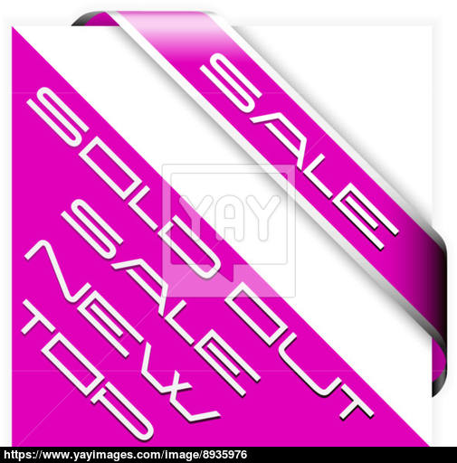 505x512 Sale Pink Corner Ribbon Vector