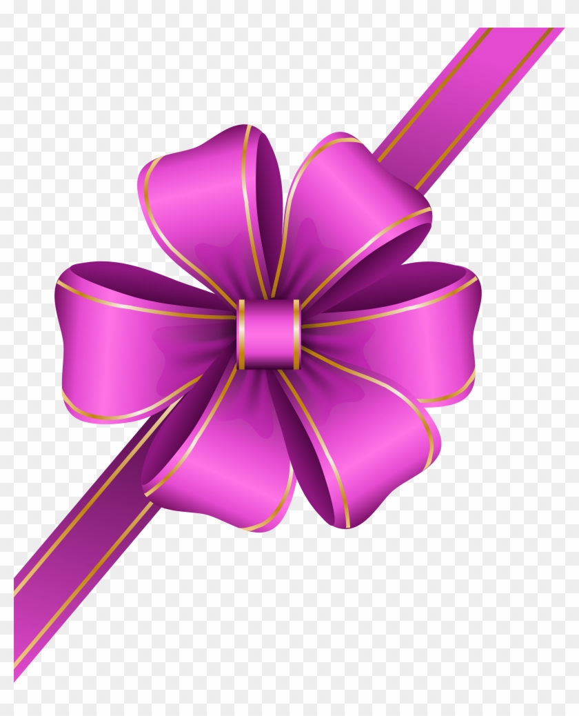 840x1038 Decorative Pink Bow Corner Transparent Png Clip Art