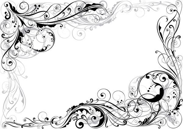 600x424 Corner Swirl Floral Design Ornaments Vector Material Free Download