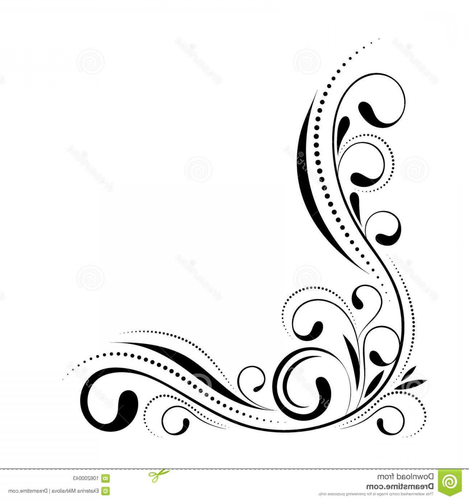 Corner Swirl Vector at Vectorified.com | Collection of Corner Swirl ...