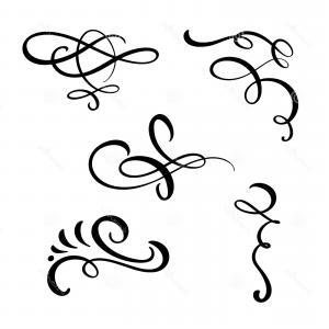 300x300 Vintage Flourish Corner Swirl Decorative Vector Catchsplace