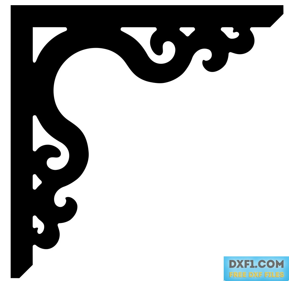 952x925 Corner Vector Dxf Cnc J