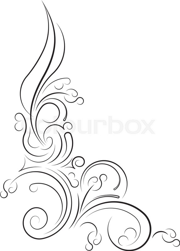 573x800 Ornamental Floral Corner Vector Stock Vector Colourbox