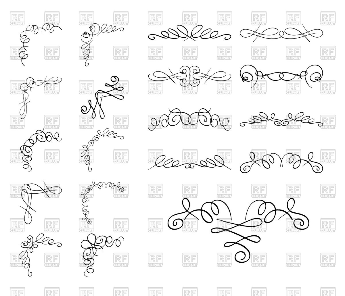 1200x1030 Curly Borders And Corners Vector Image Of Borders And Frames