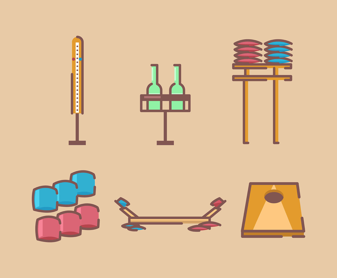 1136x936 Cornhole Equipment Vector Vector Art Graphics