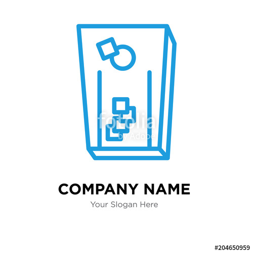 500x500 Cornhole Company Logo Design Template, Colorful Vector Icon