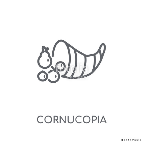 500x500 Cornucopia Linear Icon Modern Outline Cornucopia Logo Concept