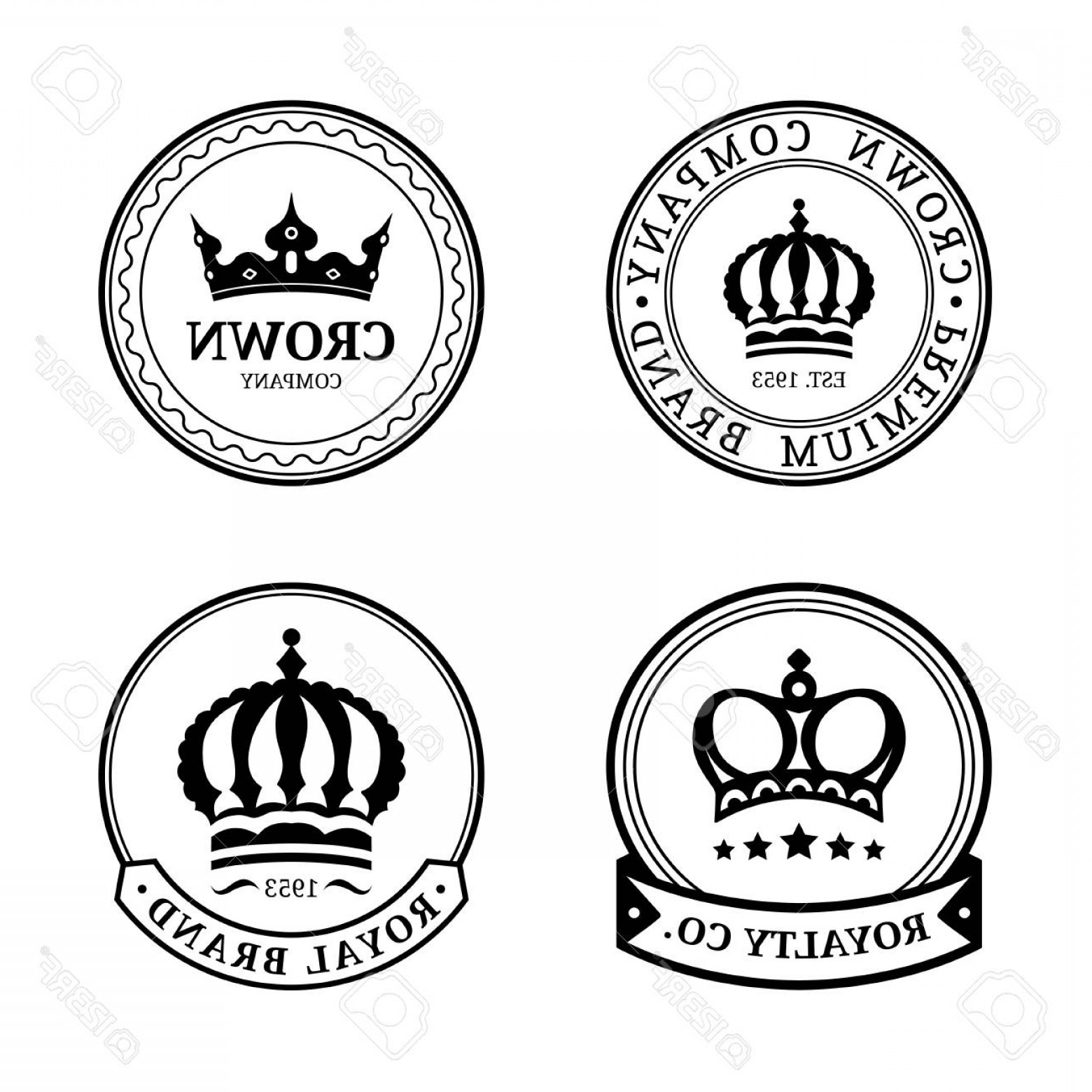 1560x1560 Photostock Vector Vector Crown Logos Set Luxury Corona Monograms