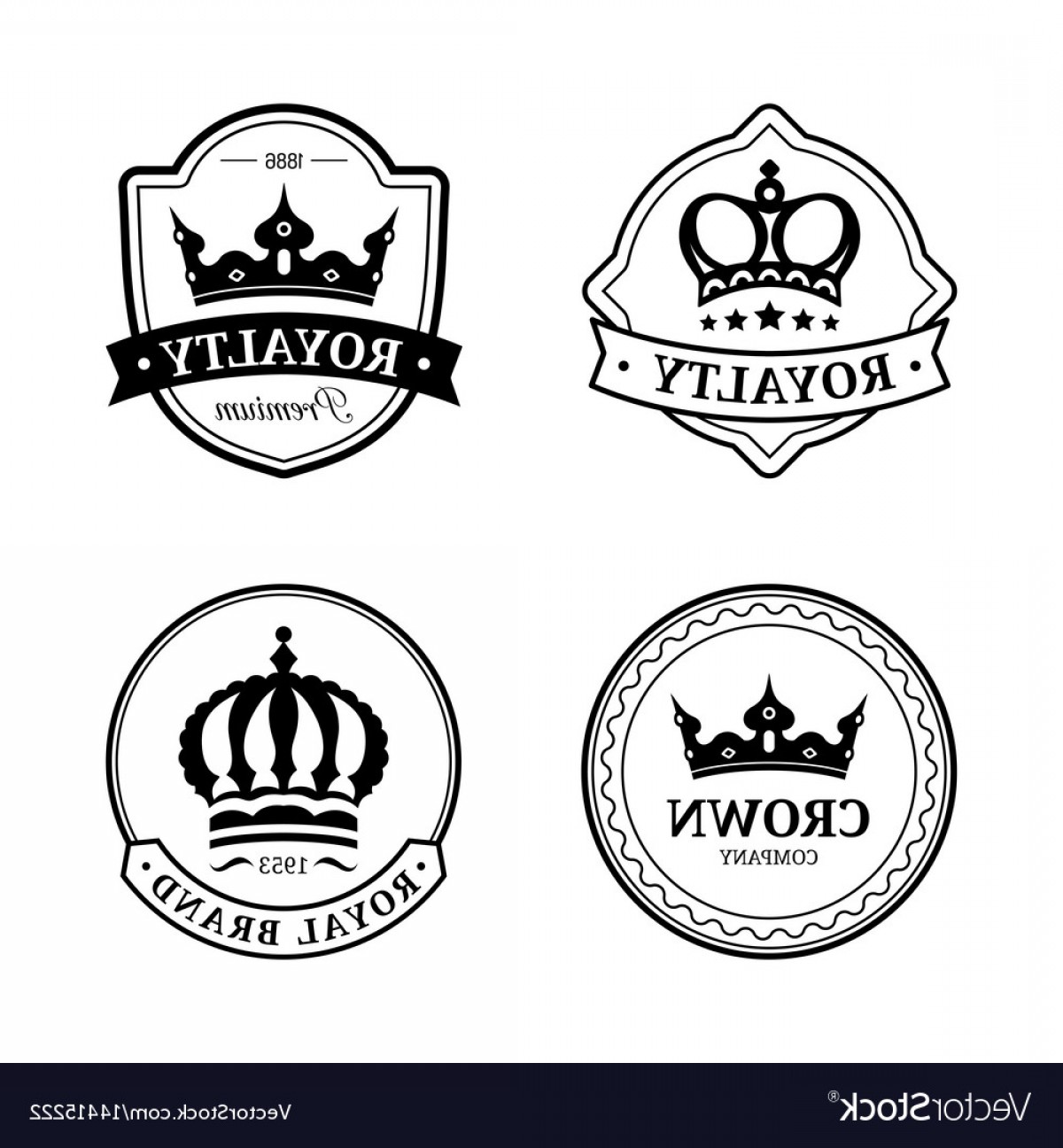 1200x1296 Crown Logos Set Luxury Corona Monograms Vector Soidergi