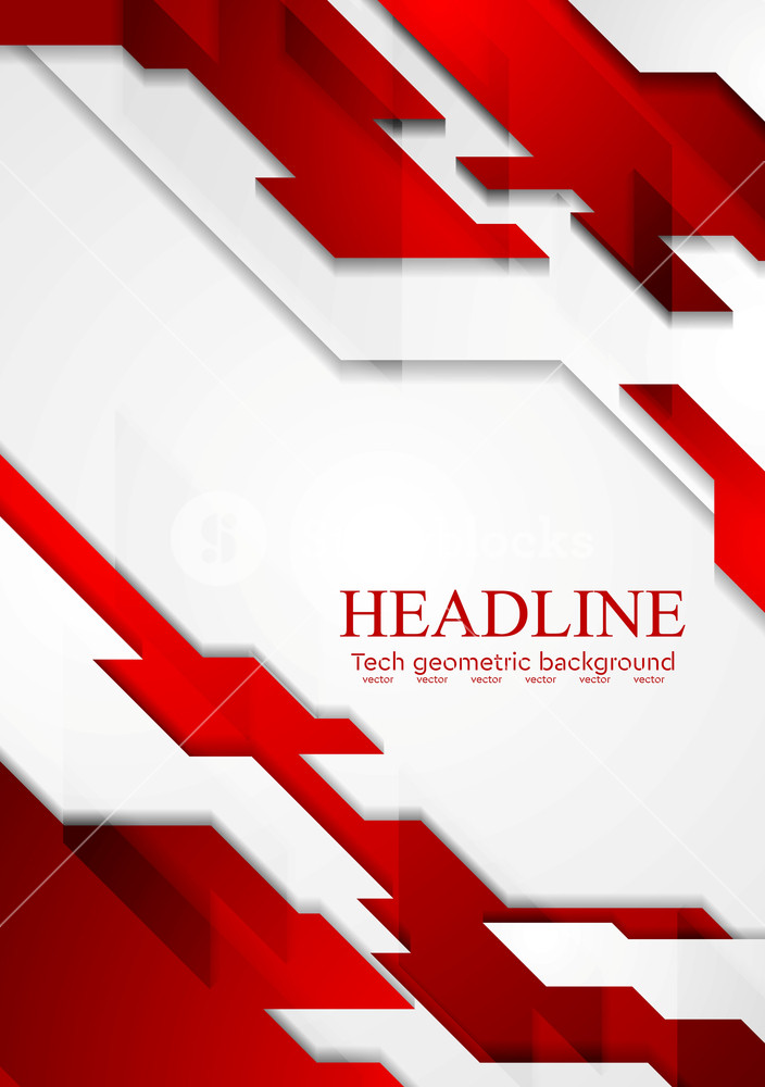 704x1000 Contrast Geometric Tech Corporate Background Red White Grey