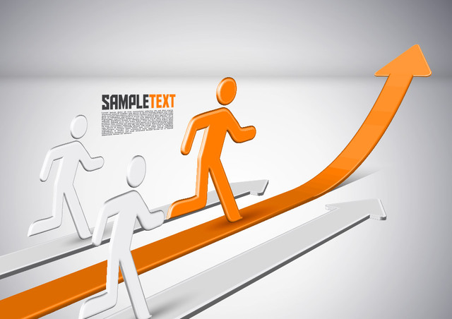 640x452 Free Vectors Peoples Running Up With Arrows Corporate Background