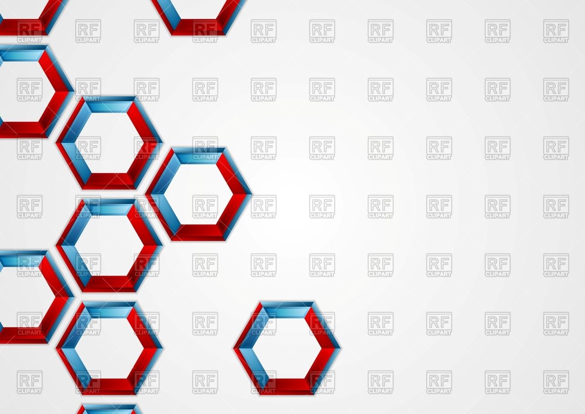 1200x849 Abstract Blue And Red Hexagons Corporate Background Vector Image
