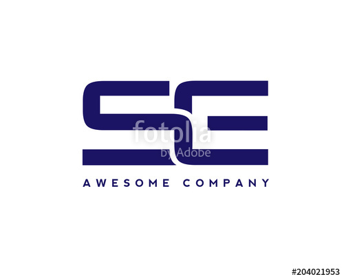 Creative Letter Se Logo Design Elements Simple Letter S And E 500x406 Creative Letter Se Logo Design Elements Simple Letter S And E