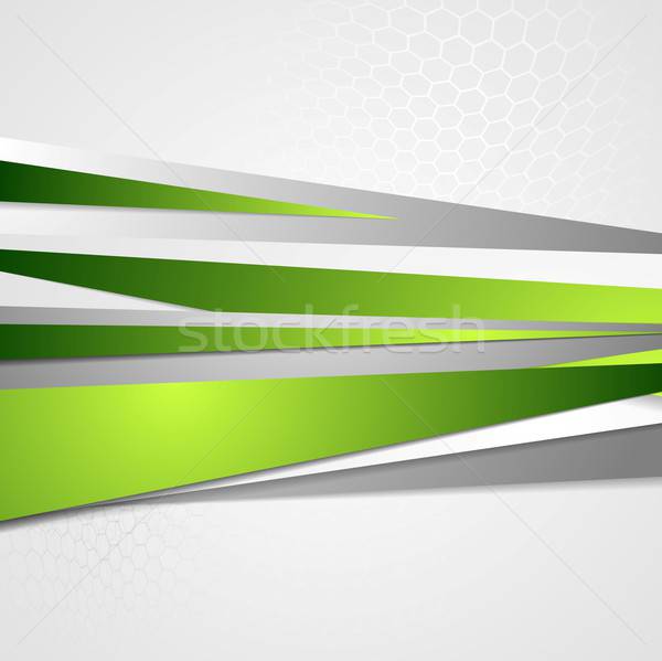 600x599 Abstract Green Grey Corporate Vector Design Vector Illustration
