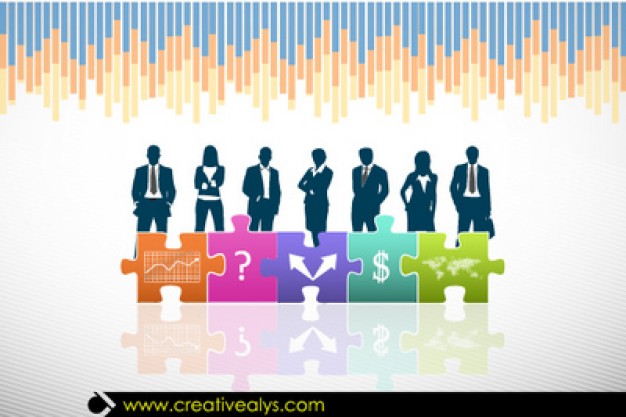 626x417 Business Illustration With Silhouette Corporate Vector Free Download