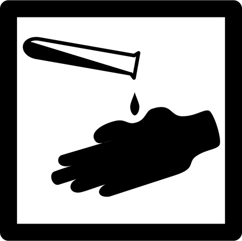 Skin Corrosive Liquid Pictogram Vector Image 500x498 Skin Corrosive Liquid Pictogram Vector Image