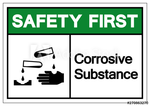 Safety First Corrosive Substance Symbol Sign, Vector Illustration 500x352 Safety First Corrosive Substance Symbol Sign, Vector Illustration