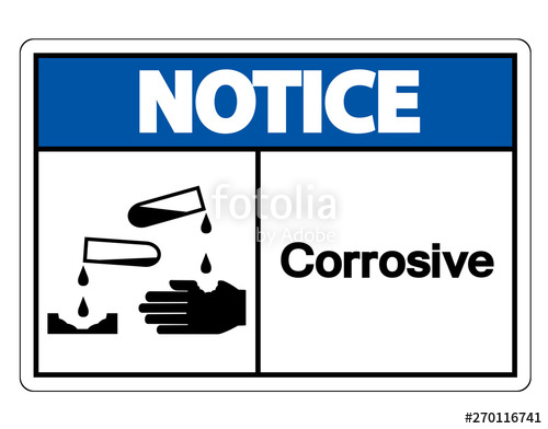 500x392 Notice Corrosive Symbol Sign Isolate On White Background,vector