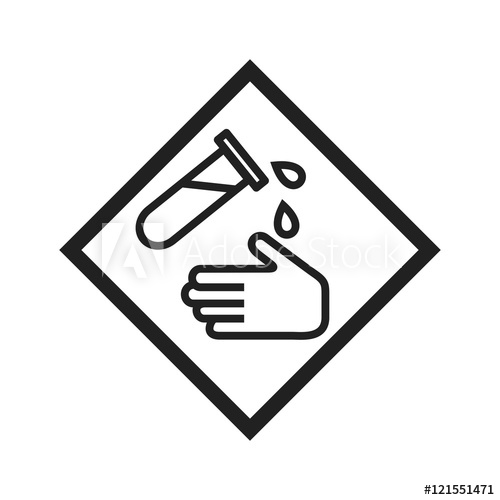500x500 Corrosive Hazard