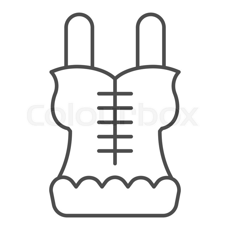 800x800 Corset Thin Line Icon Lingerie Vector Stock Vector Colourbox