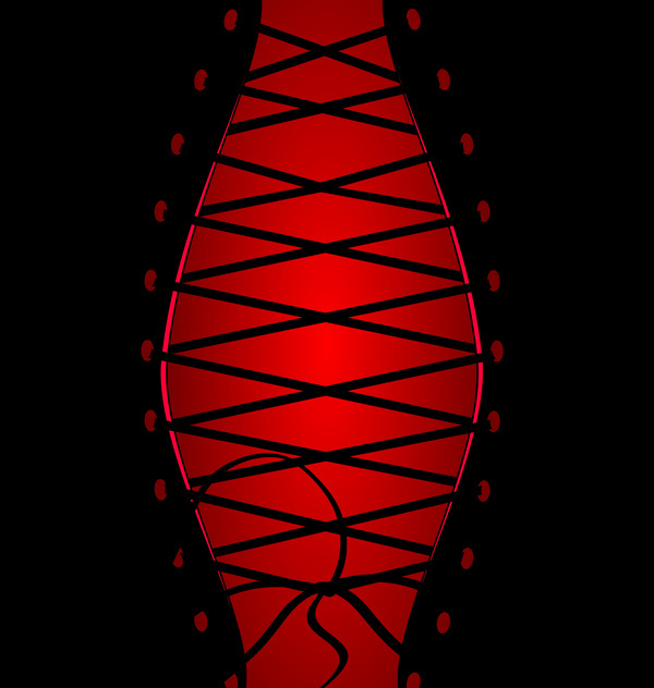 600x632 Corset With Red Background Vector Free Download