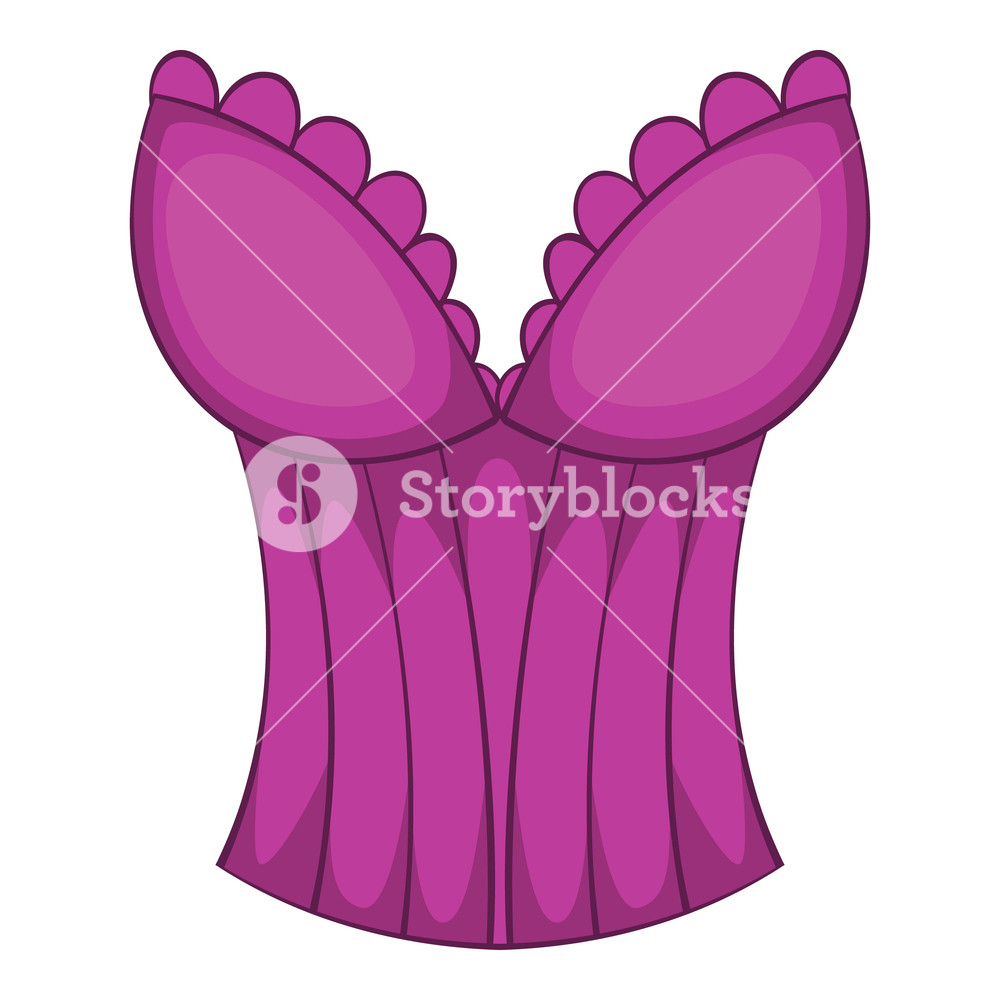 1000x1000 Purple Corset Icon Cartoon Illustration Of Purple Corset Vector