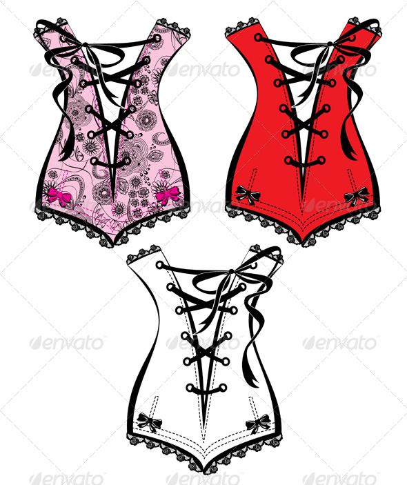 590x703 Set Of Retro Corsets