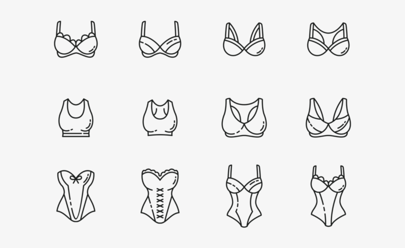 820x503 Bustier Icons Vector