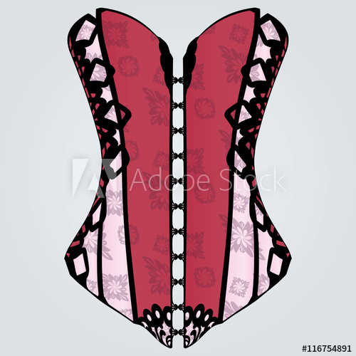 500x500 Corset, Vector Corset, Burlesque, Abstract Corset