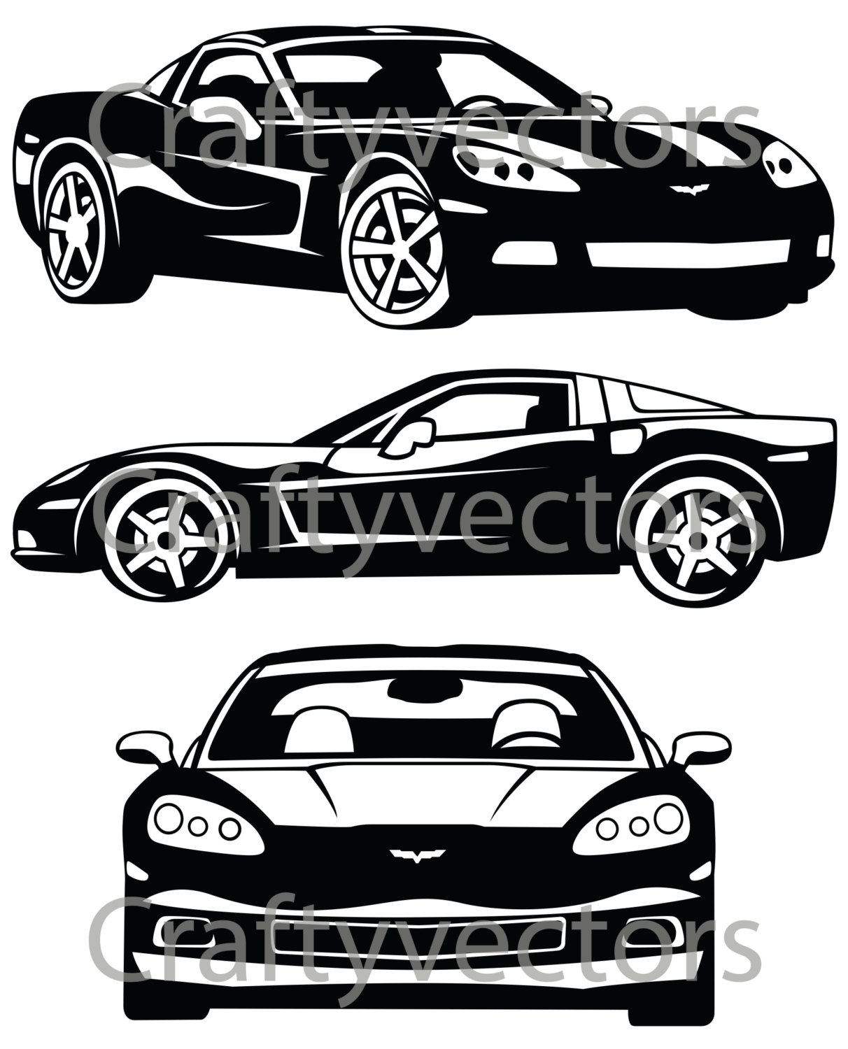 Corvette Vector Etsy 1212x1500 Corvette Vector Etsy