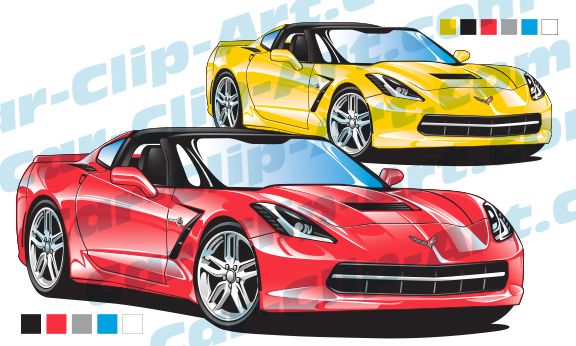 Corvette Stingray Vector Clip Art Art 576x346 Corvette Stingray Vector Clip Art Art