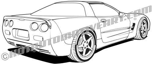 Chevrolet Corvette Vector Clip Art 500x215 Chevrolet Corvette Vector Clip Art