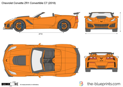 Chevrolet Corvette Convertible Vector Drawing 400x283 Chevrolet Corvette Convertible Vector Drawing